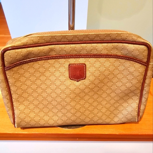 Celine Clutch Tan Leather 12"w 9-1/4"L - Picture 1 of 13